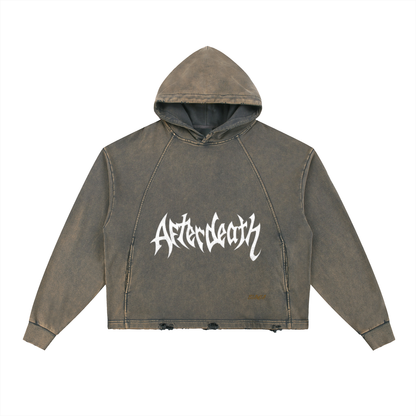 VELTE FRAYED-HEM HOODIE