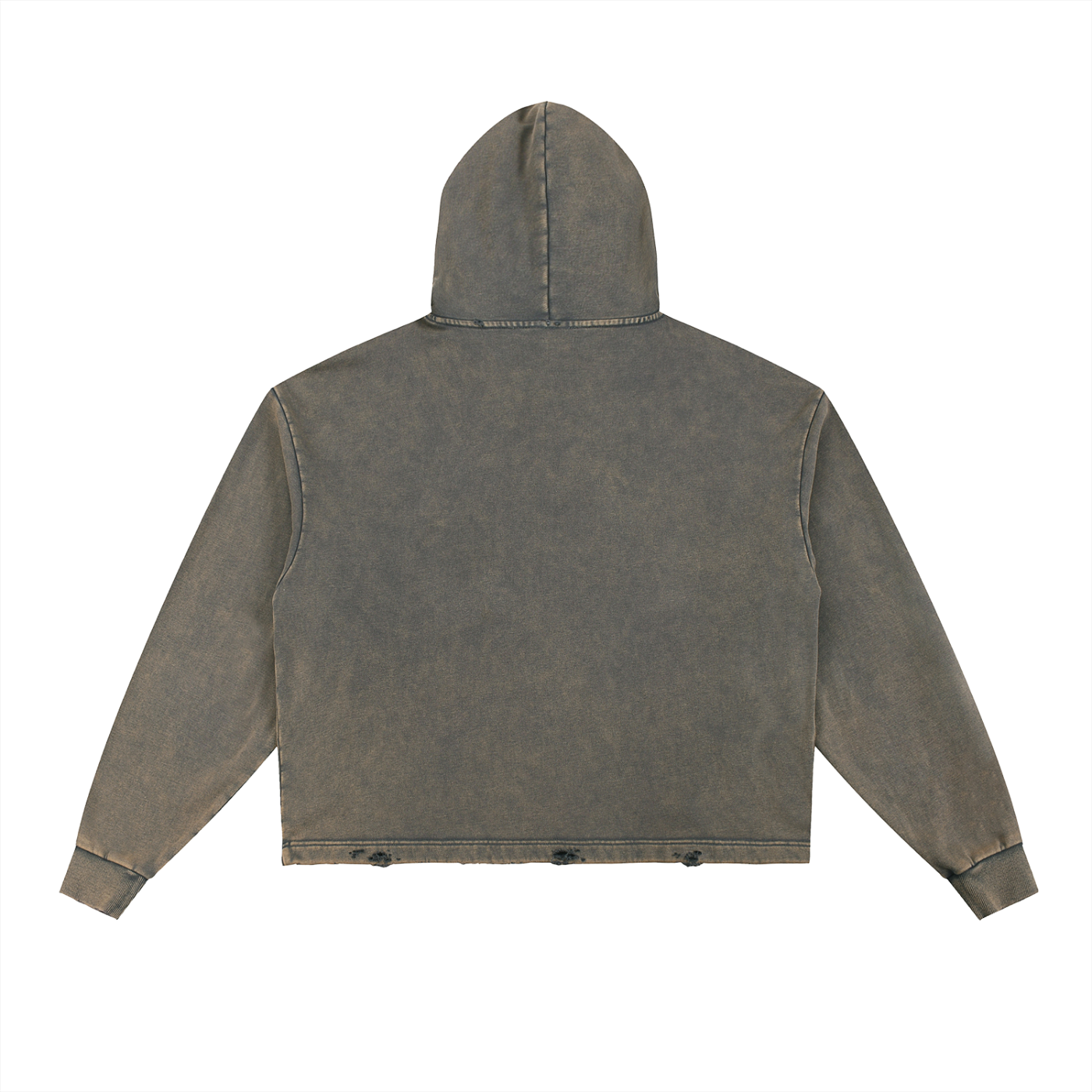 VELTE FRAYED-HEM HOODIE