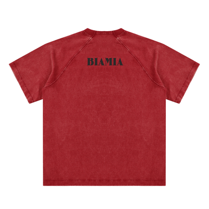 Vintage Washed Raglan Cotton T-Shirt