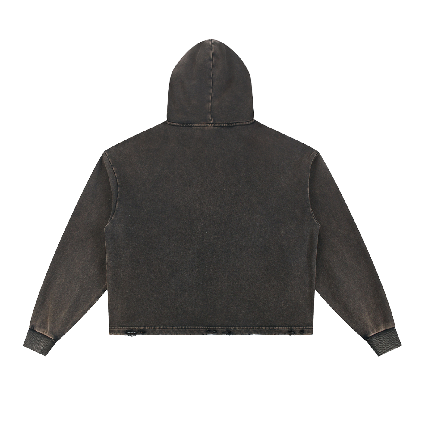 VELTE FRAYED-HEM HOODIE