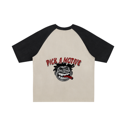Color-Blocked Raglan Sleeve T-Shirt