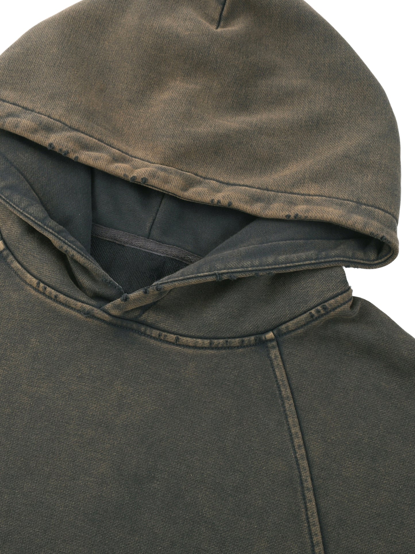 VELTE FRAYED-HEM HOODIE